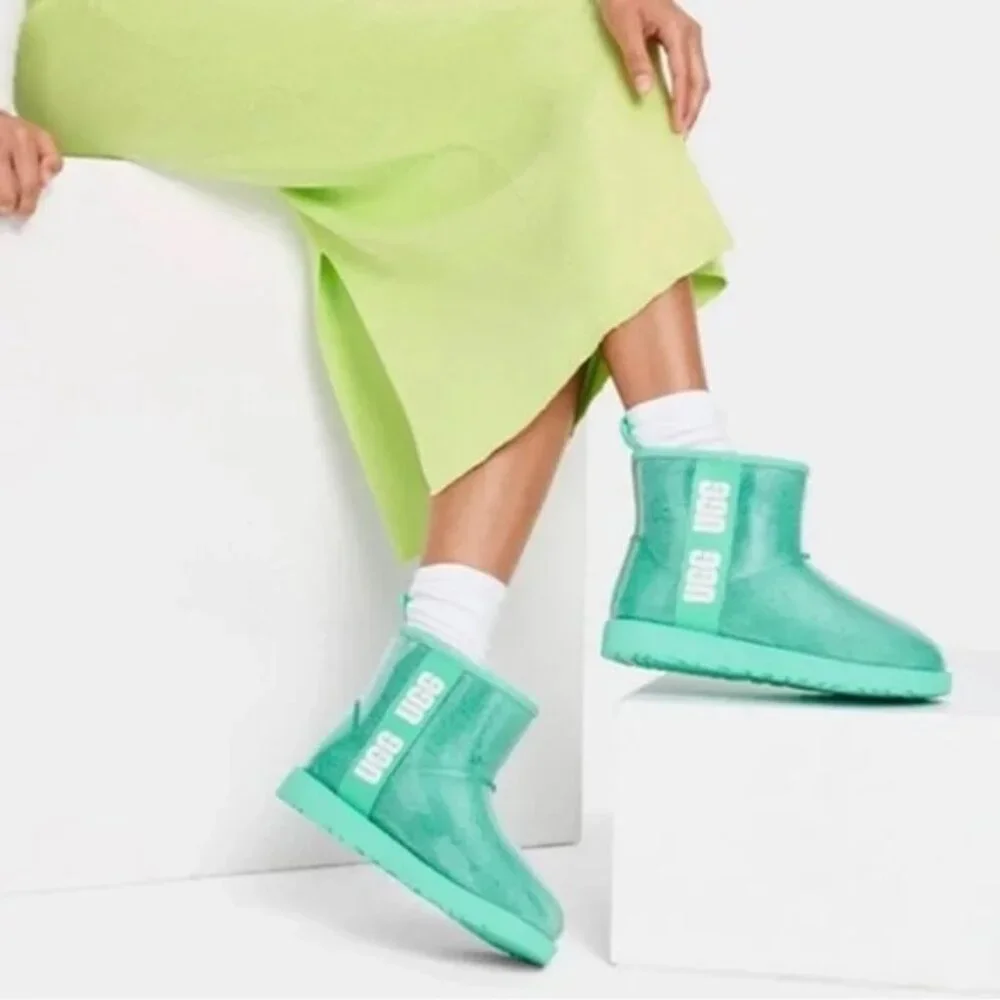 UGG Waterproof‎ Short Boots 6 Blue Green Classic Mini Clear 1113190
